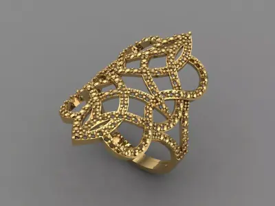 Vintage Womens Diamond Ring Women Rings 3dmodels 3D print model 3D print model 25