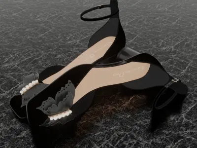 CHRISTIAN DIOR 3D SHOES - WOMAN Low-poly 3D model