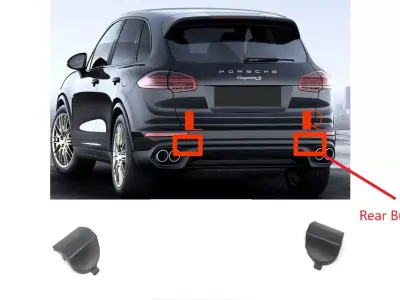 Porsche Cayenne S Rear Bumper Tow cover 3D print model