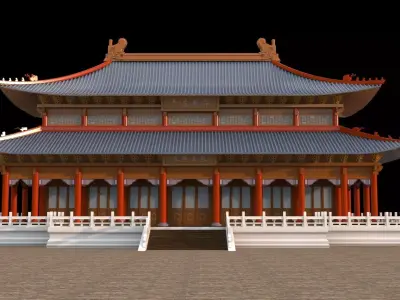 Chinese ancient house 3D model 23