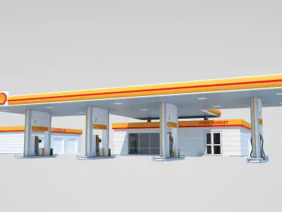 Petrol Station 3D model
