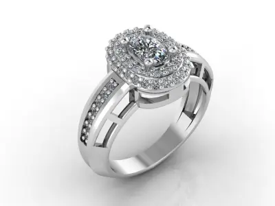 Mini Set Ring Pendant Earrings STL 3DM Womens Jewelry 3D print model