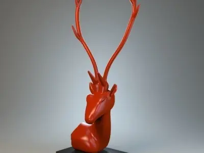 Deer Sculpture 3D model purchase
