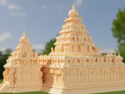 KadarkaraiTemple Complex Maamallapuram 3D model