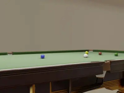High Quality Detailed Snooker Tournament Table 3D model