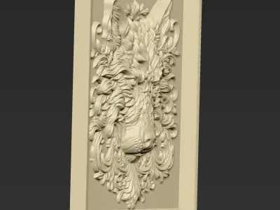 Wolf Head A89 3D print model