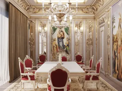 Classic interior luxury 3D model