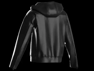 Male raglan leather jacket 3D model