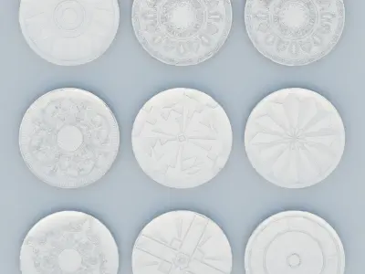 classic Dishes collection Low-poly 3D model