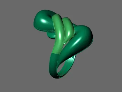 Women Ring Plain Ring Ready STL 3DM Models Womens Rings 3D print model shop