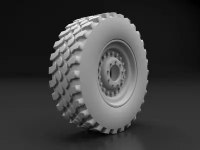 Truck Wheel 3D Model with UV maps 3D model