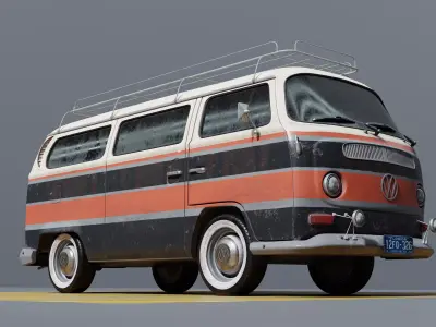 Volkswagen Transporter T2 1971 3D model 3D model