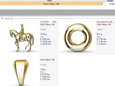  Jockey And Horse Pendant Necklace 3D print model