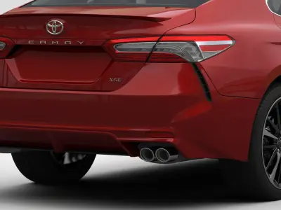 Toyota Camry XSE 2018 detailed interior 3D model