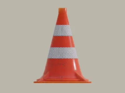 Traffic Cone Free 3D model