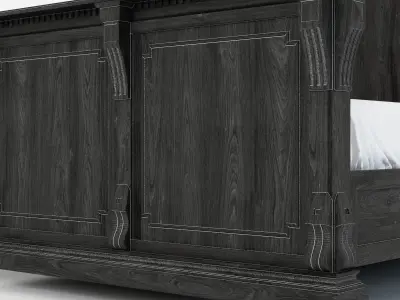 Restoration Hardware St James King Bed 3D model
