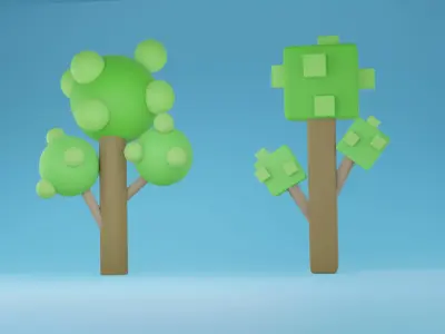 tree low poly Free 3D model