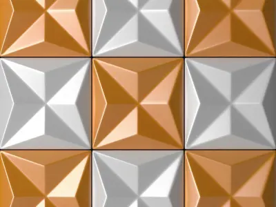 Panel3D05 geometric wall panel 3D model