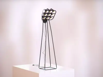 Black table lamp HG2 3D model