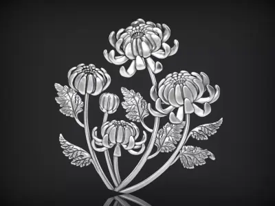 Chrysanthemum Pendant 3D print model