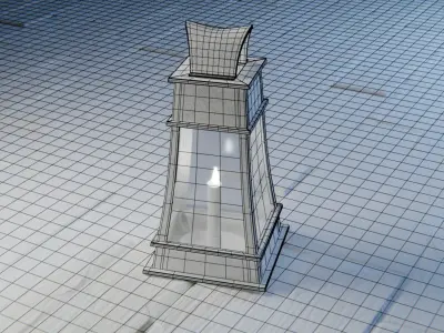 Old Light Fixture 3D model