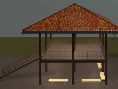 Tropical pavilion 2314 3D model
