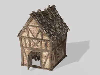 Thatch Hut House 02 For Games and Films 3D Model Low-poly 3D model