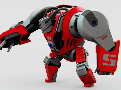 GORILLA BOT Rigged for Unreal Engine - Unity - MIXAMO  3D model