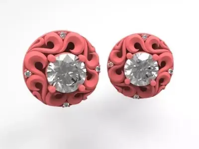 Braided earrings 3D print model