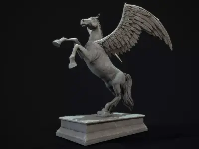 Pegasus Statue PBR  Low-poly 3D model