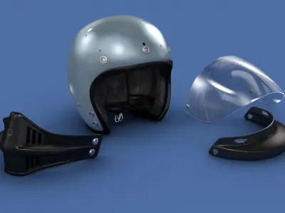 Motorcycle Race Helmet 1979 MAD MAX Jim Goose MFP 3D model