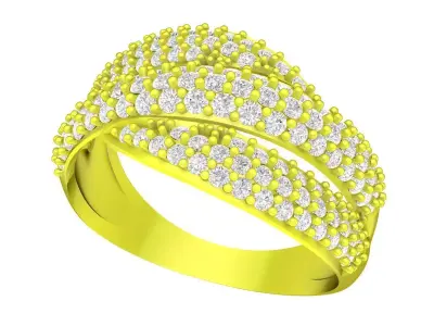 5731 luxury diamond women ring hongkong diamond ring  3D print model