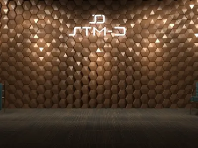 STM-D hexagon wall parametric model 200 Low-poly 3D model