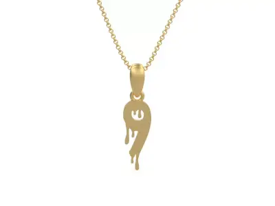 Model 1242 9 Bloody Terror Initial Number Pendant 3D print model