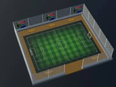 Soccer Stadium - South Africa Low-poly 3D model