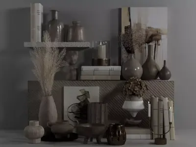 decorative vases and pots 3D model