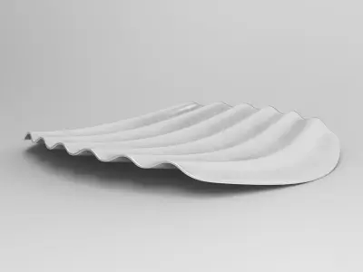 Wavy Tray Low-poly 3D model