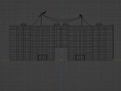 Soviet Panel Building Low-poly 3D model