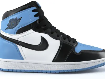 Jordan 1 Retro   PBR Low-poly 3D model