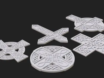 Celtic cross 3D model