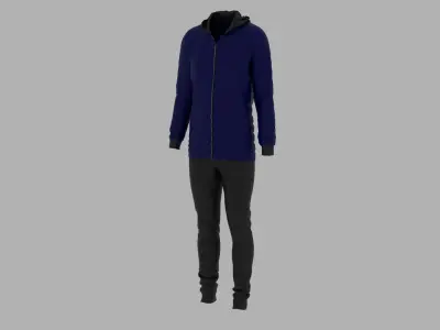 Sport Suit Low-poly 3D model 30
