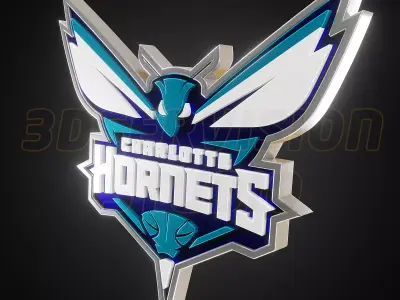 Charlotte Hornets logo - Cinematic - 3D print 3D model