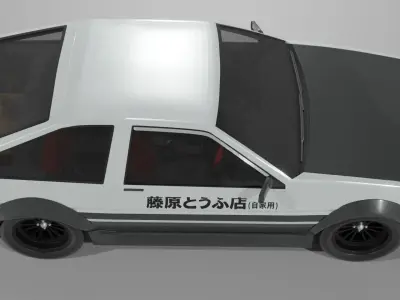 Toyota AE86 Trueno 3dmodeling 3D model