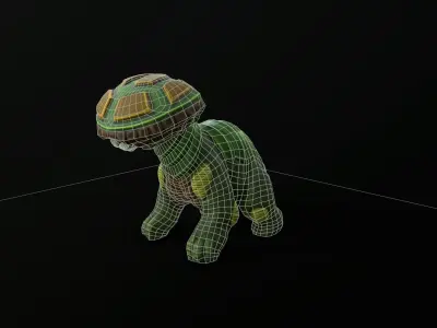 low level Forest Creature  Low-poly 3D model