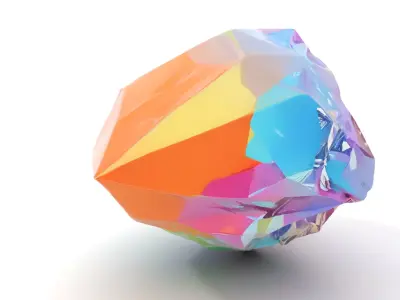 Prismatic Diamond model pack Low-poly 3D model