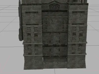 A simplified cathedral Low-poly 3D model