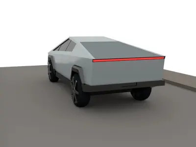 Tesla Cybertruck Free low-poly 3D model