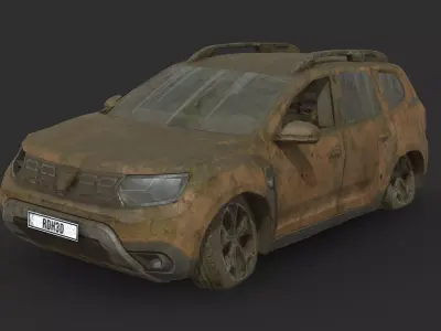 Abandoned Car - Dacia Duster Low-poly 3D model