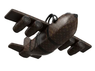 Louis Vuitton LV Airplane Brown Bag by Virgil Abloh Low-poly 3D model