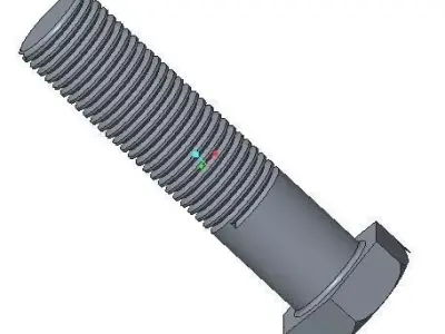 nut and bolt 3D model buy